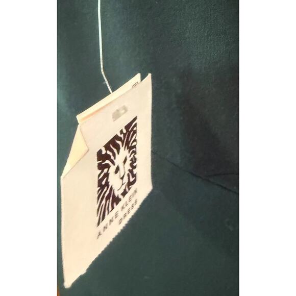 NWT Anne Klein Sheath Dress Womens Size 10 Green Round Neck Long Sleeve Back Zip - Picture 10 of 12